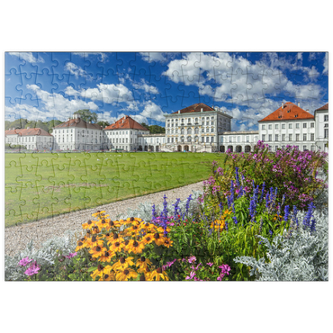 Darstellung des Puzzle Motivs puzzleplate Schlosspark mit dem Nymphenburger Schloss 200 Puzzle