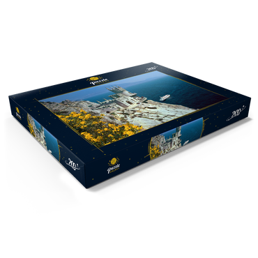 Darstellung des Puzzle Motivs Felsenschloss Schalbennest bei Jalta, Halbinsel Krim, Ukraine 200 Puzzle Schachtel Ansicht1