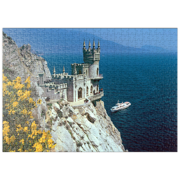 Darstellung des Puzzle Motivs puzzleplate Felsenschloss Schalbennest bei Jalta, Halbinsel Krim, Ukraine 500 Puzzle