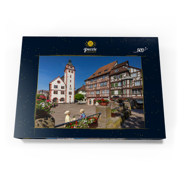 Darstellung des Puzzle Motivs Rathaus und Palm’sches Haus am Marktplatz 500 Puzzle Schachtel Ansicht3