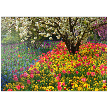 Darstellung des Puzzle Motivs puzzleplate Blumenanlage im Luisenpark in Mannheim 1000 Puzzle