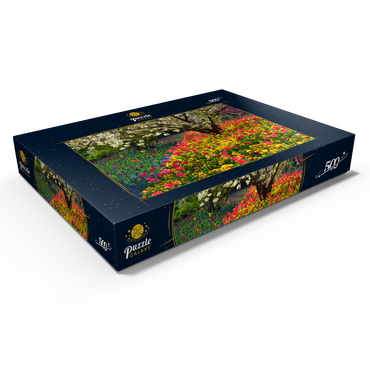Darstellung des Puzzle Motivs Blumenanlage im Luisenpark in Mannheim 500 Puzzle Schachtel Ansicht1