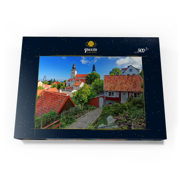 Darstellung des Puzzle Motivs Altstadt mit Dom St. Maria, Visby, Gotland, Schweden 500 Puzzle Schachtel Ansicht3