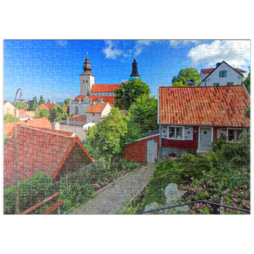 Darstellung des Puzzle Motivs puzzleplate Altstadt mit Dom St. Maria, Visby, Gotland, Schweden 500 Puzzle