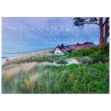 Darstellung des Puzzle Motivs puzzleplate Haus am Grenzweg am Strand, Ostseebad Ahrenshoop, Fischland-Darß-Zingst, Mecklenburg-Vorpommern 500 Puzzle