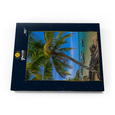 Darstellung des Puzzle Motivs Fischerboote am Strand von Bang Tao, Insel Phuket, Thailand 200 Puzzle Schachtel Ansicht3