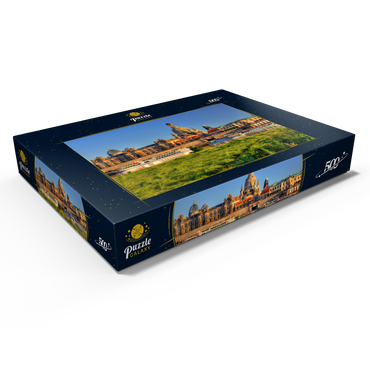 Darstellung des Puzzle Motivs Elbe und Brühlsche Terrasse mit Kunstakademie und Frauenkirche, Dresden 500 Puzzle Schachtel Ansicht1