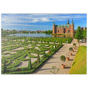 Darstellung des Puzzle Motivs puzzleplate Wasserschloss Frederiksborg, Hilleröd, Seeland, Dänemark 500 Puzzle