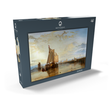 Darstellung des Puzzle Motivs Dort or Dordrecht: The Dort packet-boat from Rotterdam becalmed 500 Puzzle Schachtel Ansicht2