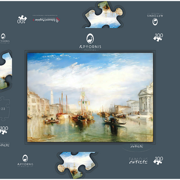 Darstellung des Puzzle Motivs Venice, from the Porch of Madonna della Salute 100 Puzzle Schachtel 3D Modell