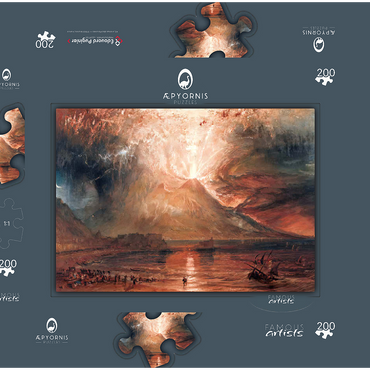 Darstellung des Puzzle Motivs Vesuvius in Eruption 200 Puzzle Schachtel 3D Modell
