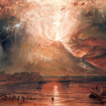 Darstellung des Puzzle Motivs Vesuvius in Eruption 500 Puzzle 3D Modell