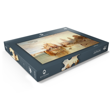 Darstellung des Puzzle Motivs Cologne, the Arrival of a Packet-Boat: Evening 100 Puzzle Schachtel Ansicht1