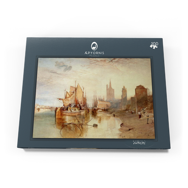 Darstellung des Puzzle Motivs Cologne, the Arrival of a Packet-Boat: Evening 100 Puzzle Schachtel Ansicht3
