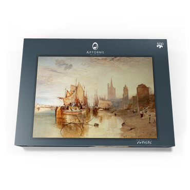 Darstellung des Puzzle Motivs Cologne, the Arrival of a Packet-Boat: Evening 500 Puzzle Schachtel Ansicht3