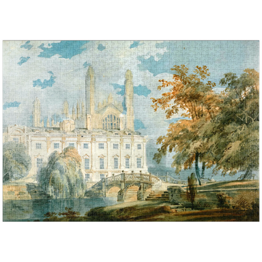 Darstellung des Puzzle Motivs puzzleplate Clare Hall and King’s College Chapel, Cambridge, from the Banks of the River Cam 1000 Puzzle