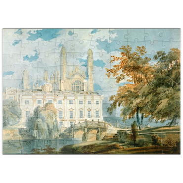 Darstellung des Puzzle Motivs puzzleplate Clare Hall and King’s College Chapel, Cambridge, from the Banks of the River Cam 100 Puzzle