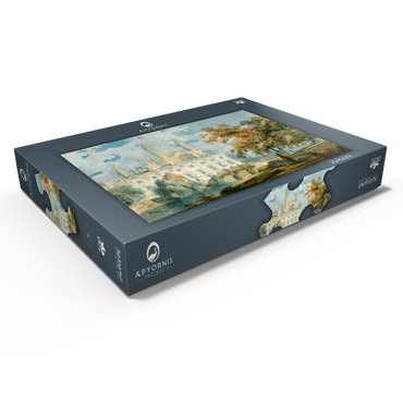 Darstellung des Puzzle Motivs Clare Hall and King’s College Chapel, Cambridge, from the Banks of the River Cam 500 Puzzle Schachtel Ansicht1