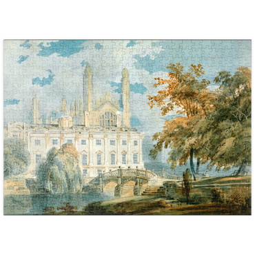 Darstellung des Puzzle Motivs puzzleplate Clare Hall and King’s College Chapel, Cambridge, from the Banks of the River Cam 500 Puzzle