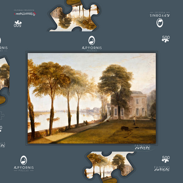 Darstellung des Puzzle Motivs Mortlake Terrace: Early Summer Morning 500 Puzzle Schachtel 3D Modell