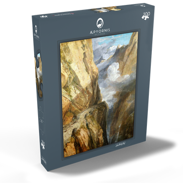 Darstellung des Puzzle Motivs The Pass of St Gotthard, Switzerland 100 Puzzle Schachtel Ansicht2