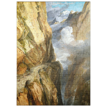 Darstellung des Puzzle Motivs puzzleplate The Pass of St Gotthard, Switzerland 100 Puzzle