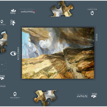 Darstellung des Puzzle Motivs The Pass of St Gotthard, Switzerland 200 Puzzle Schachtel 3D Modell