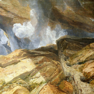 Darstellung des Puzzle Motivs The Pass of St Gotthard, Switzerland 500 Puzzle 3D Modell