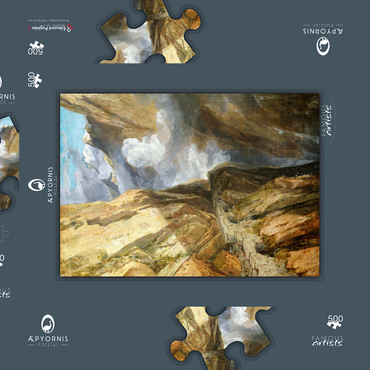Darstellung des Puzzle Motivs The Pass of St Gotthard, Switzerland 500 Puzzle Schachtel 3D Modell