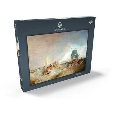 Darstellung des Puzzle Motivs Shipping at the Mouth of the Thames 100 Puzzle Schachtel Ansicht2