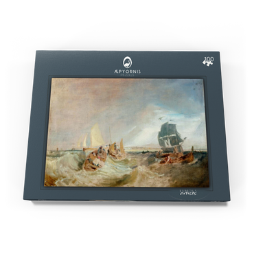 Darstellung des Puzzle Motivs Shipping at the Mouth of the Thames 100 Puzzle Schachtel Ansicht3