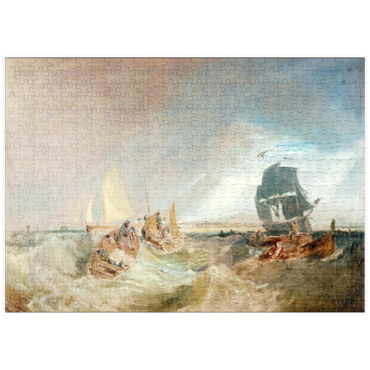 Darstellung des Puzzle Motivs puzzleplate Shipping at the Mouth of the Thames 500 Puzzle