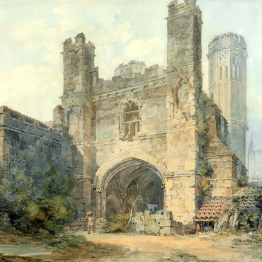 Darstellung des Puzzle Motivs Saint Augustine's Gate, Canterbury 500 Puzzle 3D Modell