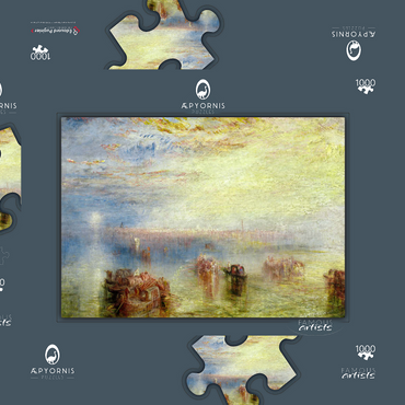 Darstellung des Puzzle Motivs Approach to Venice 1000 Puzzle Schachtel 3D Modell