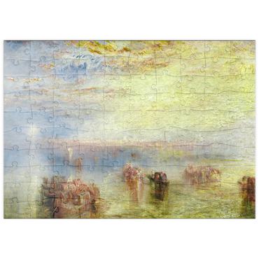 Darstellung des Puzzle Motivs puzzleplate Approach to Venice 100 Puzzle