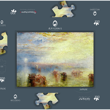 Darstellung des Puzzle Motivs Approach to Venice 100 Puzzle Schachtel 3D Modell