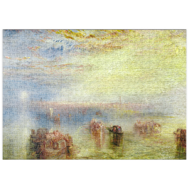 Darstellung des Puzzle Motivs puzzleplate Approach to Venice 500 Puzzle