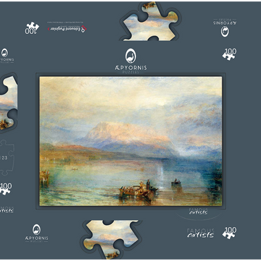 Darstellung des Puzzle Motivs The Red Rigi 100 Puzzle Schachtel 3D Modell