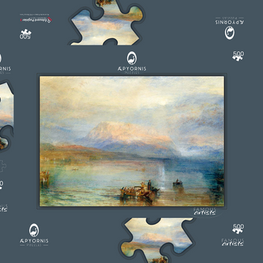 Darstellung des Puzzle Motivs The Red Rigi 500 Puzzle Schachtel 3D Modell