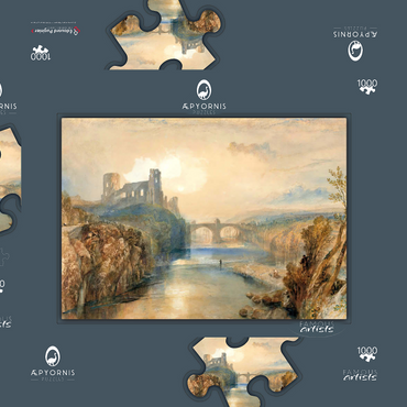 Darstellung des Puzzle Motivs Barnard Castle 1000 Puzzle Schachtel 3D Modell