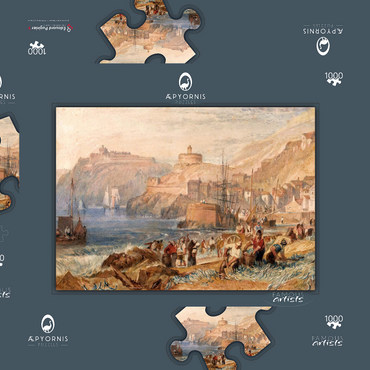 Darstellung des Puzzle Motivs St. Mawes, Cornwall 1000 Puzzle Schachtel 3D Modell