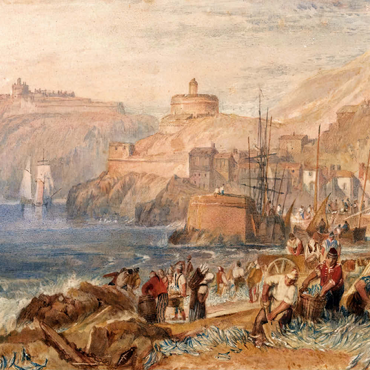 Darstellung des Puzzle Motivs St. Mawes, Cornwall 100 Puzzle 3D Modell