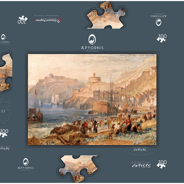 Darstellung des Puzzle Motivs St. Mawes, Cornwall 100 Puzzle Schachtel 3D Modell
