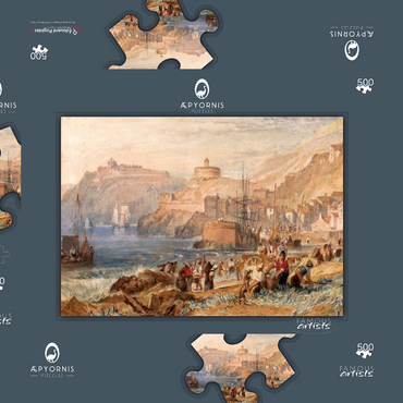 Darstellung des Puzzle Motivs St. Mawes, Cornwall 500 Puzzle Schachtel 3D Modell