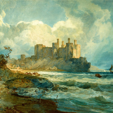 Darstellung des Puzzle Motivs Conway Castle, North Wales 100 Puzzle 3D Modell