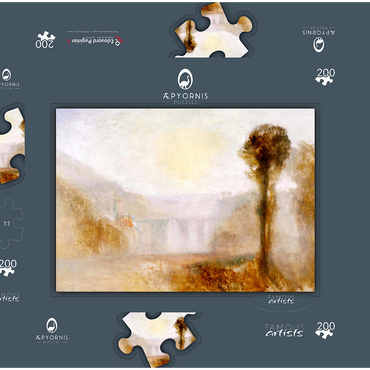 Darstellung des Puzzle Motivs The Ponte Delle Torri, Spoleto 200 Puzzle Schachtel 3D Modell