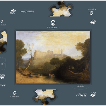 Darstellung des Puzzle Motivs Linlithgow Palace 100 Puzzle Schachtel 3D Modell