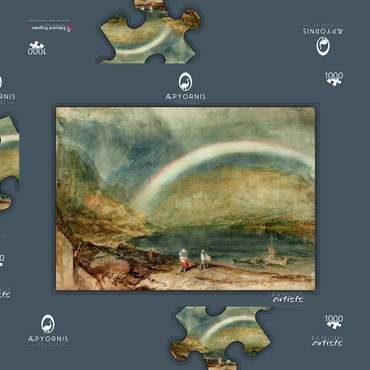 Darstellung des Puzzle Motivs The Rainbow: Osterspai and Filsen 1000 Puzzle Schachtel 3D Modell