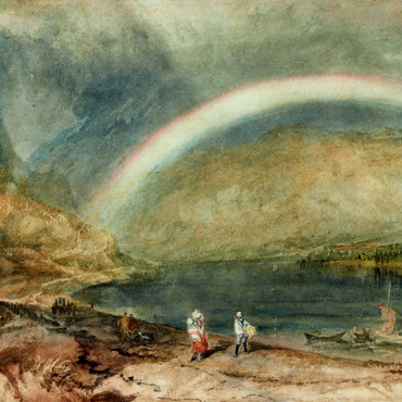 Darstellung des Puzzle Motivs The Rainbow: Osterspai and Filsen 100 Puzzle 3D Modell