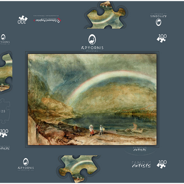 Darstellung des Puzzle Motivs The Rainbow: Osterspai and Filsen 100 Puzzle Schachtel 3D Modell